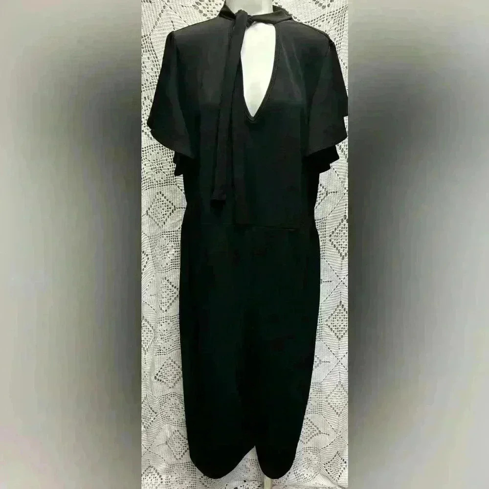 Anthology Black Angel Sleeve Jumpsuit Size 16